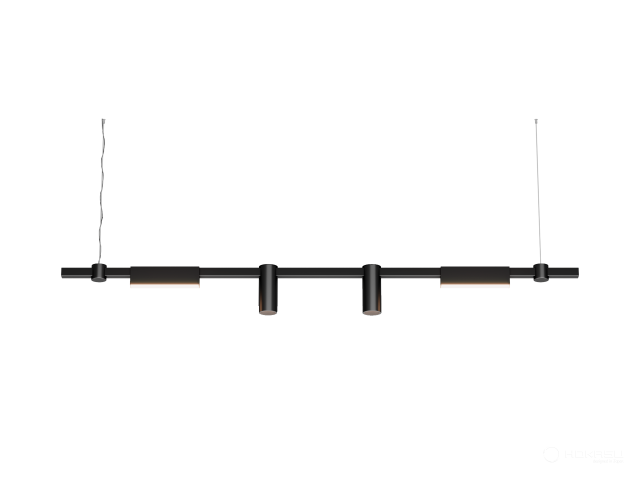 Pendant lamp HOKASU PL10 (RAL9005/1500mm – 200mm/LT70/120deg – D55/140mm – 4K/32W)