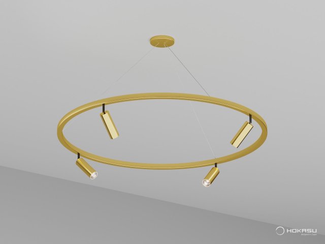 Pendant lamp HOKASU PL1 (GOLD/1250mm— 3K/40W/38deg)