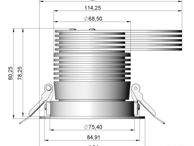 Recessed lamp Point COB