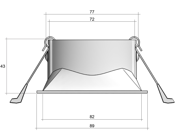 Lamp POINT-S Twist (RAL9003 — GU10)