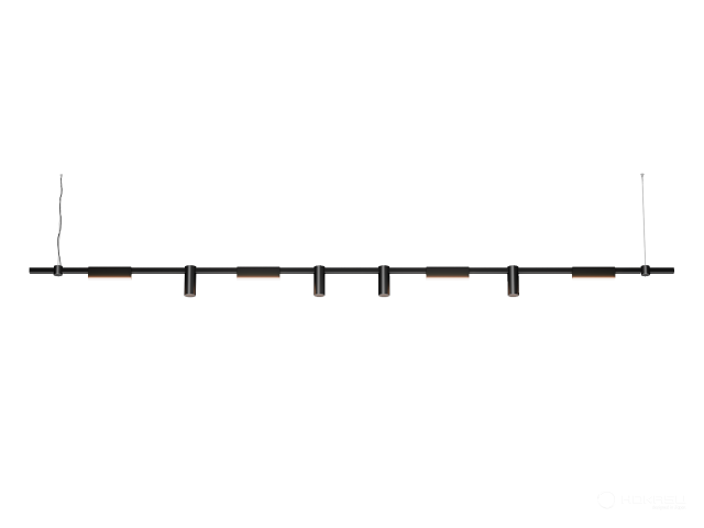 Pendant lamp HOKASU PL10 (RAL9005/3000mm – 200mm/LT70/120deg – D55/140mm – 4K/64W)
