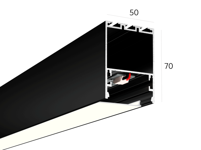 Linear lamp HOKASU 50/70 (RAL9005/500mm/LT70 — 4K/11W)