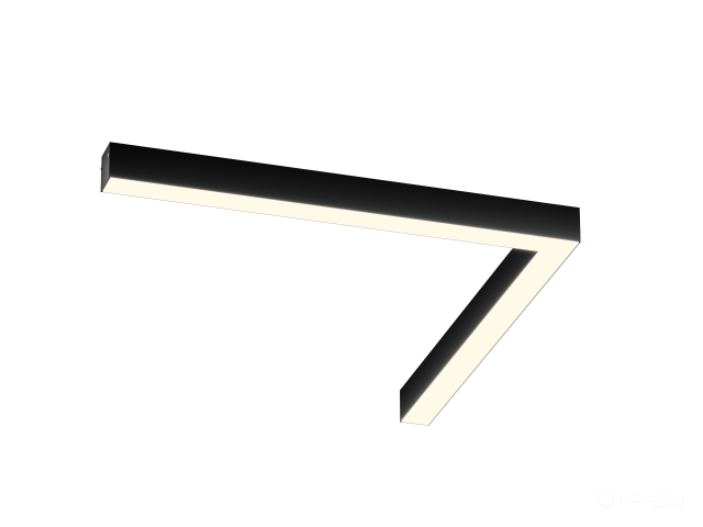 Lamp HOKASU Corner 35/40 (RAL9005/1250x1250mm/LT70 — 3K/52W)