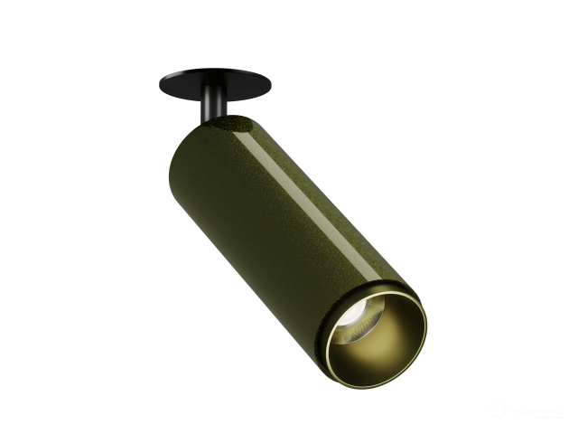 Recessed lamp HOKASU Tube IN Zoom (BLACK GOLD/D55/120mm — 4K/10W/12-50deg)