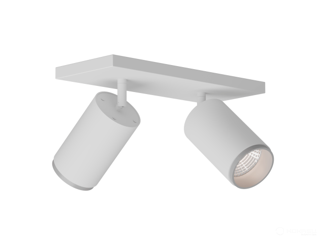 Lamp HOKASU Tube Duo Zoom (RAL9003/D75 — 3K/40W/12-50deg/CRI98)