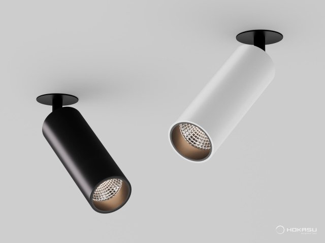 Lamp HOKASU Tube IN with swivel mounting