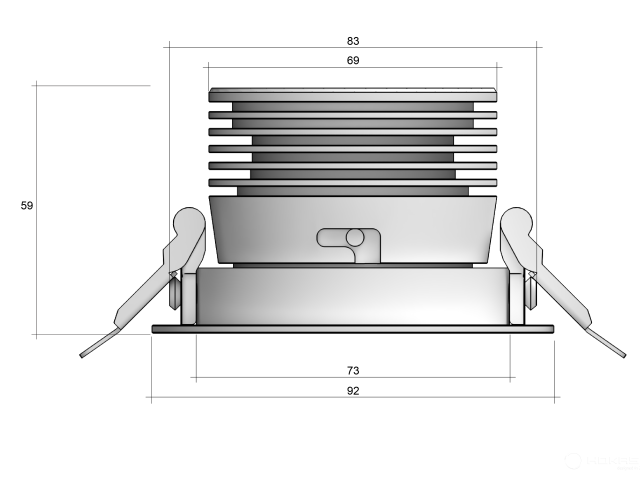 Lamp HOKASU DOT (RAL9003 — 3K/10W/15deg/CRI90)
