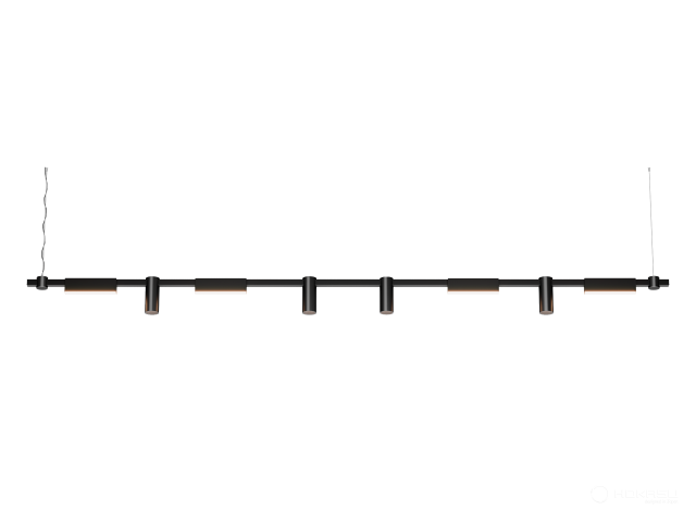 Pendant lamp HOKASU PL10 (RAL9005/2500mm – 200mm/LT70/120deg – D55/140mm – 4K/64W)