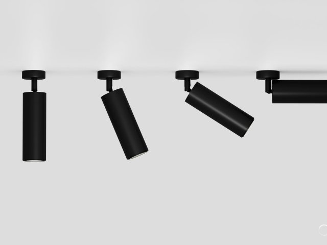 Lamp HOKASU Tube ON with swivel mounting