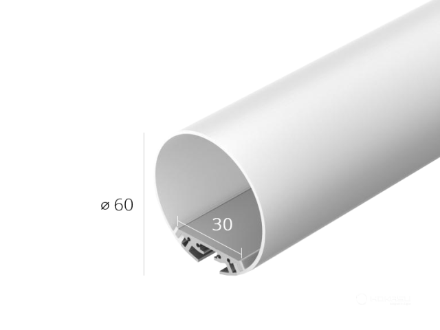 Profile HOKASU D60 (diffuser in kit) — 5000mm