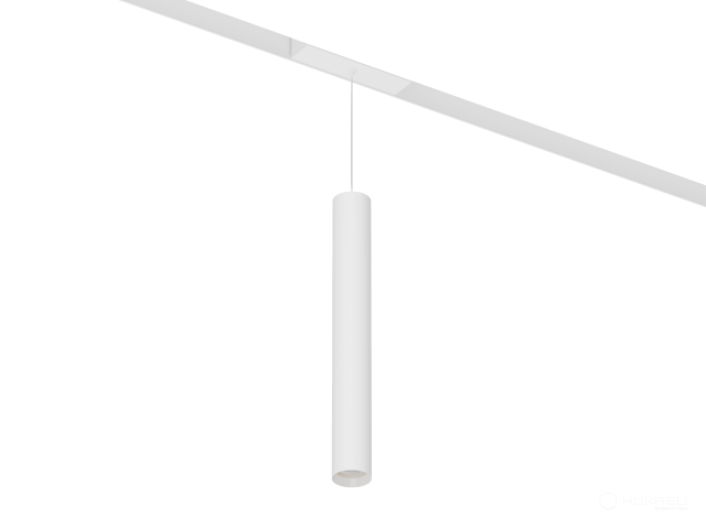 Lamp HOKASU OneLine Tube Hang (RAL9003/D40/320mm/Lens — 3K/7W/60deg)