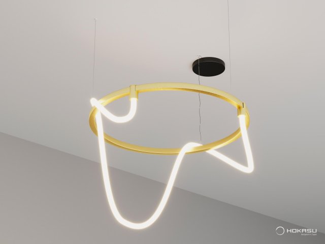Pendant lamp HOKASU PL8 (GOLD/830mm — 4K/66W/3000mm)