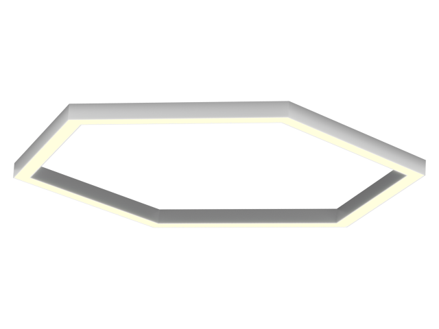 Lamp HOKASU Hexagon S50 (RAL9003/634*6mm/LT70 — 3K/80W)