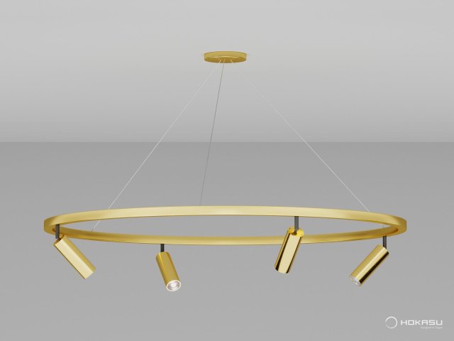 Pendant lamp HOKASU PL1 (GOLD/1250mm— 3K/40W/38deg)
