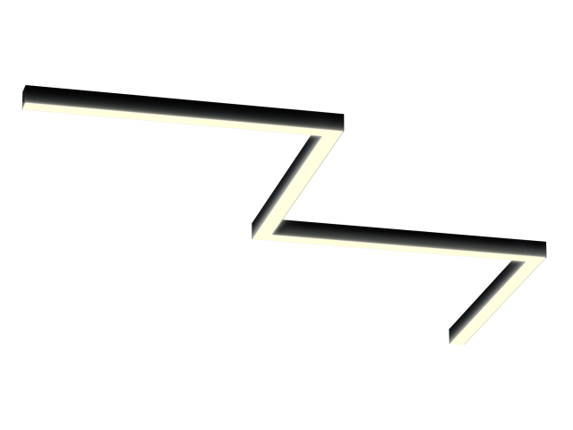Lamp HOKASU Z S50 (RAL9005/4x840mm-90/LT70 — 3K/72W)