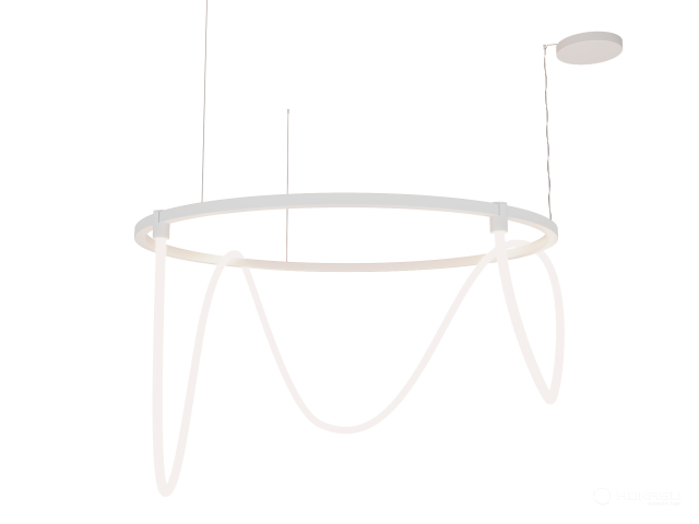Pendant lamp HOKASU PL8 (RAL9003/1250mm — 3K/110W/5000mm)