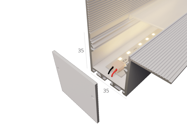 Linear lamp HOKASU S35 edgeless-w