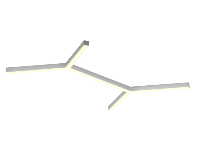 Lamp HOKASU Molecule S50 (RAL9003/6x634mm/LT70 — 3K/80W)
