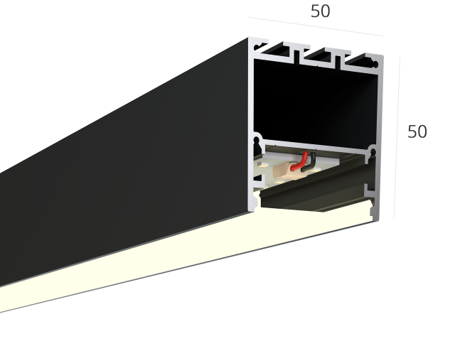 Linear lamp LINE 5050 (RAL9005/500mm/LT70 — 4K/10W)
