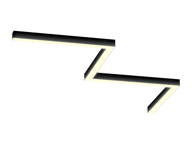Lamp HOKASU Z 35/40 (RAL9005/4x650mm-90/LT70 — 3K/54W)