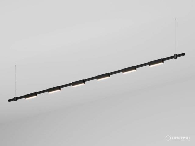 Pendant lamp HOKASU PL11 (RAL9005/3000mm – 200mm/LT70/3K/36W/120deg)