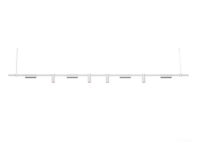 Pendant lamp HOKASU PL10 (RAL9003/3000mm – 190mm/40deg – D55/140mm – 3K/54W)