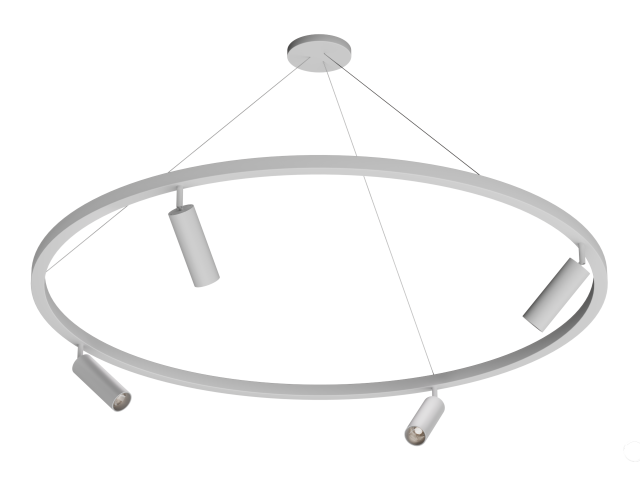 Pendant lamp HOKASU PL1 (RAL9003/1250mm— 4K/40W/38deg)