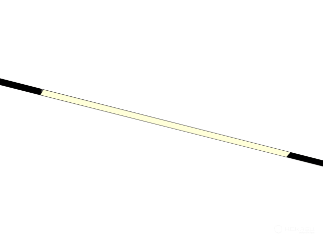 Lamp HOKASU OneLine LF (ral9005/1000mm/LT70 — 3K/20W/120deg)