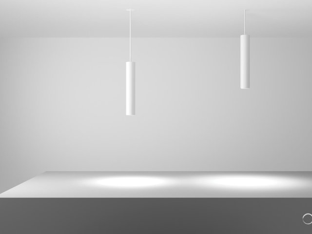 Lamp HOKASU Tube Hang (RAL9003/D55/160mm — 3K/10W/10deg)