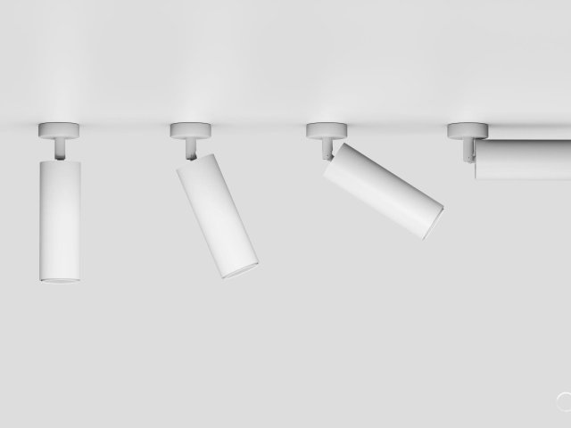 Lamp HOKASU Tube On (RAL9003/D55 — 3K/10W/10deg)