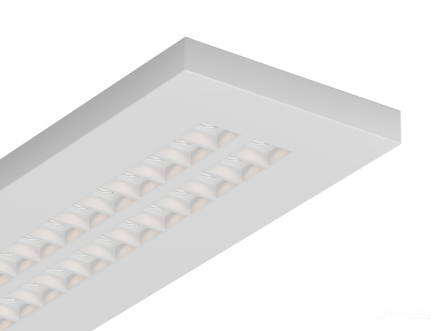 Linear lamp HOKASU 200/30 LS (ral9003/2x1200mm/42— 3K/67W/30deg)