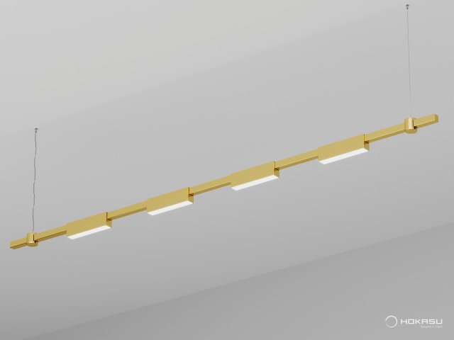 Pendant lamp HOKASU PL11 (GOLD/2000mm – 200mm/LT70/3K/24W/120deg)