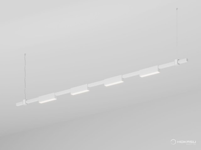 Pendant lamp HOKASU PL11 (RAL9003/2000mm – 200mm/LT70/3K/24W/120deg)