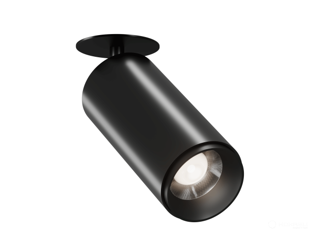 Recessed lamp HOKASU Tube IN Zoom (RAL9005/D75/120mm — 3K/20W/12-50deg)