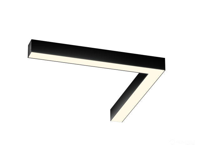 Lamp HOKASU Corner S50 (RAL9005/500x500mm/LT70 — 3K/21W)