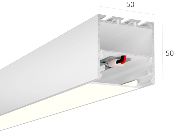 Linear lamp HOKASU S50 noPS (RAL9003/2000mm/LT70 — 4K/44W)