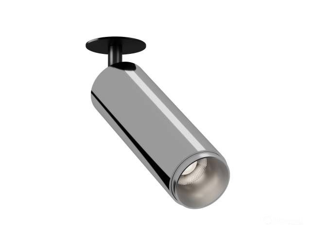 Recessed lamp HOKASU Tube IN Zoom (SILVER/D55/120mm — 3K/10W/12-50deg)