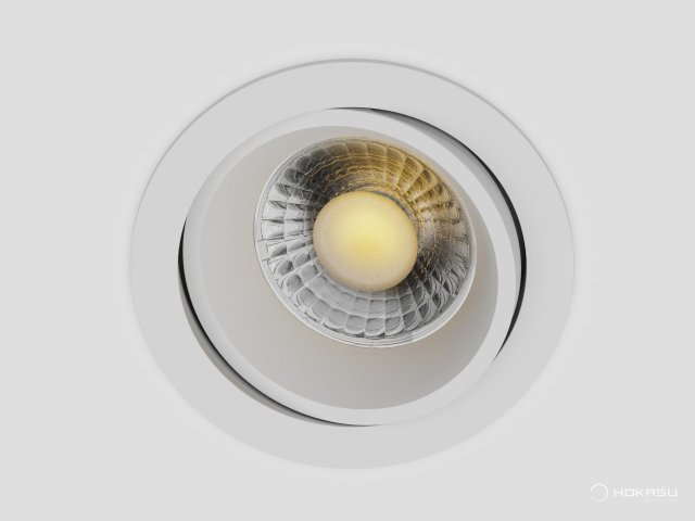 Lamp HOKASU DOT Spin noPS (RAL9003 — 3K/20W/60deg/CRI90)