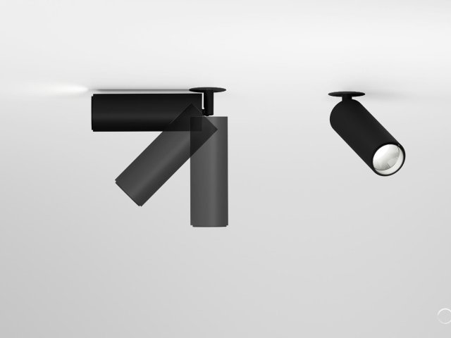 Lamp HOKASU Tube IN with swivel mounting