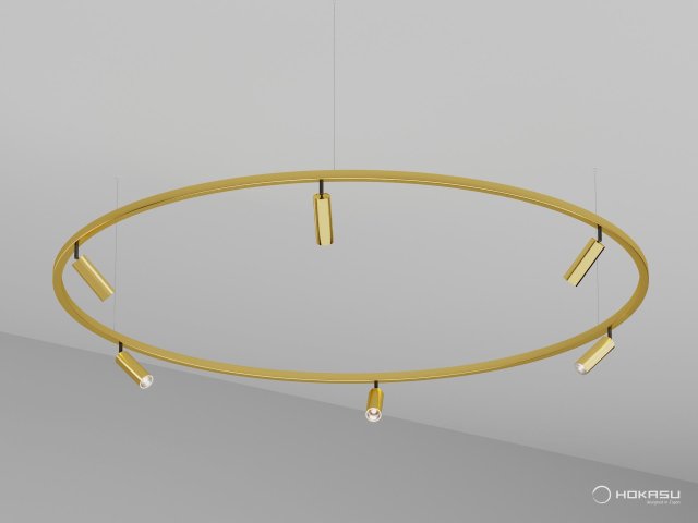 Pendant lamp HOKASU PL1 (GOLD/2000mm— 3K/60W/38deg)