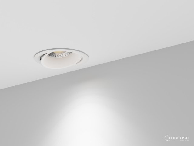 Lamp HOKASU DOT Spin noPS (RAL9003 — 3K/20W/60deg/CRI90)