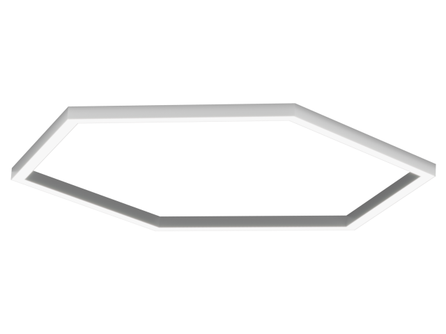 Lamp HOKASU Hexagon 35/40 (RAL9003/818*6mm/LT70 — 4K/104W)