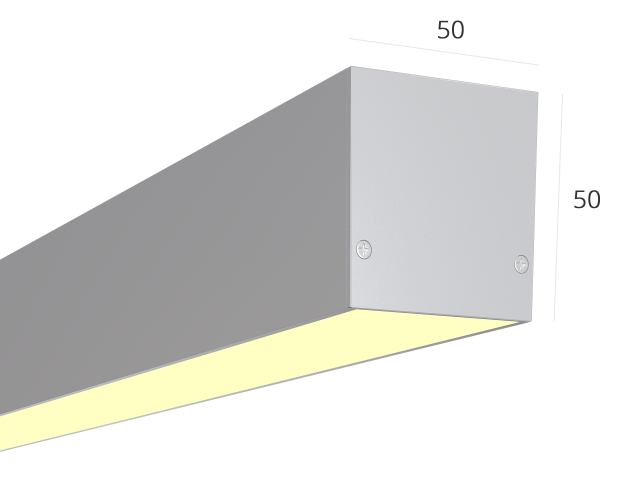 Linear lamp HOKASU S50 U&D (Anod/1250mm/LT70 — 3K/28W)