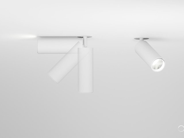 Lamp HOKASU Tube IN with swivel mounting