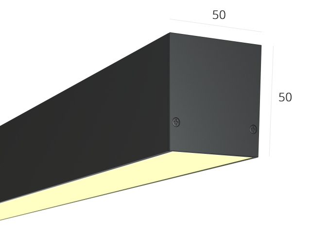 Linear lamp HOKASU S50 U&D (RAL9005/2500mm/LT70 — 3K/55W)