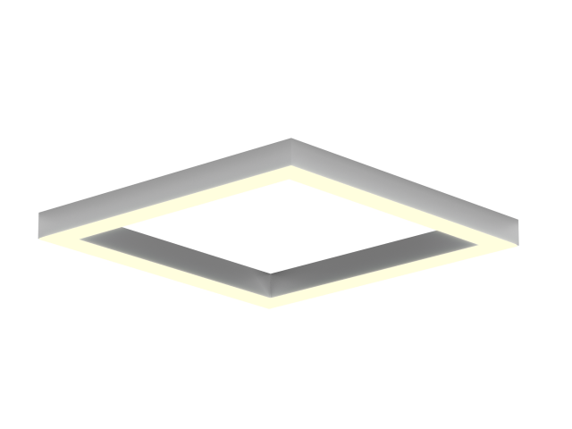 Lamp HOKASU Frame S50 (RAL9003/617x617mm/LT70 — 3K/52W)