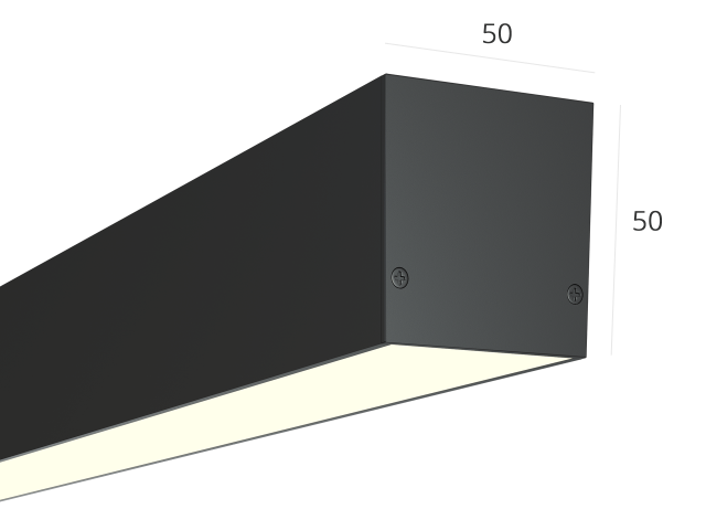 Linear lamp HOKASU S50 U&D (RAL9005/2500mm/LT70 — 4K/55W)