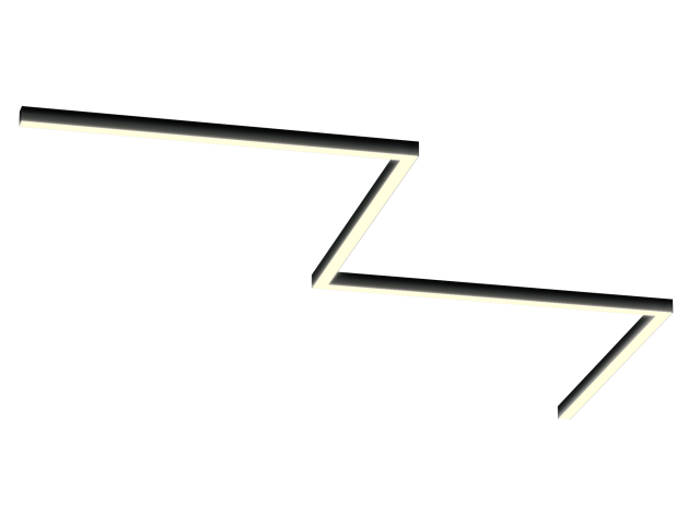 Lamp HOKASU Z S50 (RAL9005/4x1250mm-90/LT70 — 3K/104W)