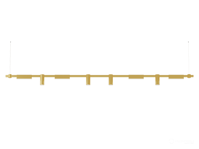 Pendant lamp HOKASU PL10 (GOLD/2500mm – 200mm/LT70/120deg – D55/140mm – 4K/64W)