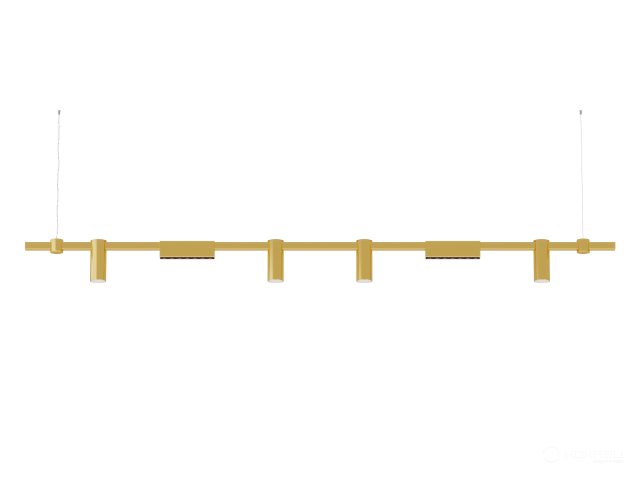 Pendant lamp HOKASU PL10 (GOLD/2000mm – 190mm/40deg – D55/140mm – 4K/37W)
